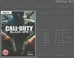 Трейнер для Call of Duty: Black Ops