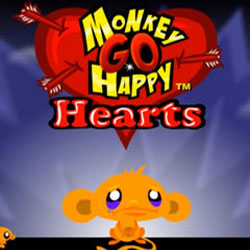 Счастливая обезьянка: сердца
