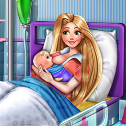 Беременная Рапунцель в больнице